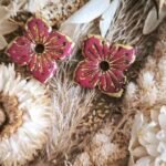 Pampilles bordeaux Dorées