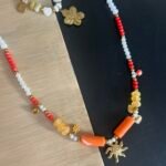 Collier « Marine » orange