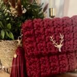 Pochette LINE rouge / lis de vin 🍷❤️