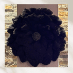 FLUFFY Noir Intense – Décoration murale en macramé fait main