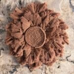 Décoration murale FLUFFY Chocolat – Macramé texturé fait main
