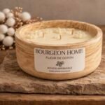 Bougie "Bloom" - Marbré "Pierre de lin"