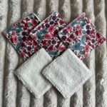 Lot de 5 cotons réutilisables - Liberty fleurs multicolores