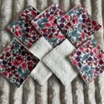 Lot de 7 cotons réutilisables - Liberty fleurs multicolores