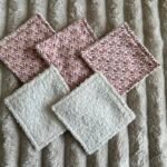 Lot de 5 cotons réutilisables - Or et rose