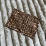 Porte-cartes - Fleurs marrons